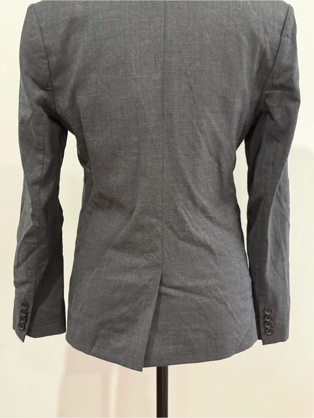Crew cuts 14 Loudlow Tollegno 1900 Wool Charcoal Grey Two-Button Blazer 535